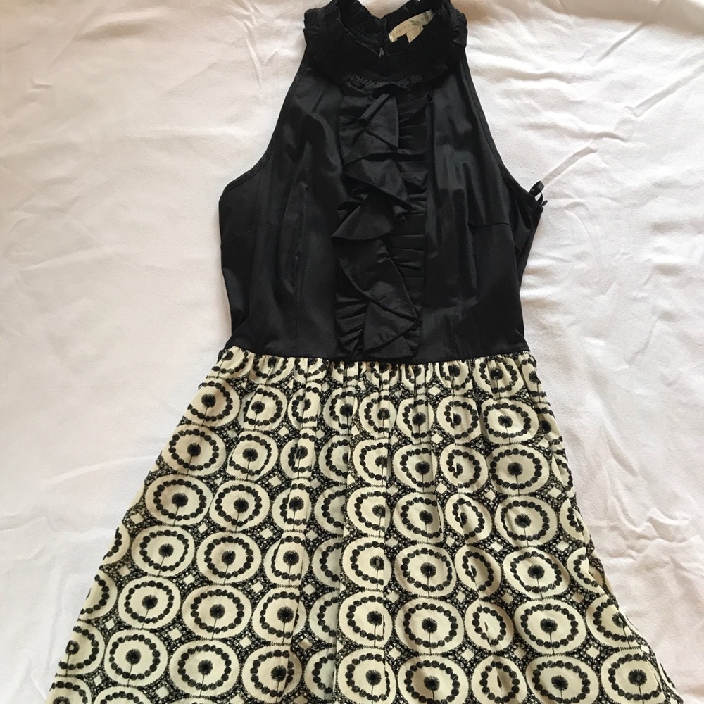 Anthro Weston Wear black/white ruffle dress 4